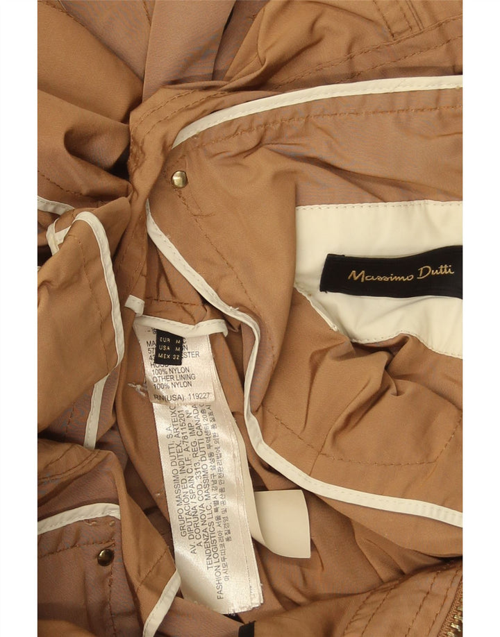 Massimo Dutti Chaqueta Utilitaria Mujer UK 44 Algodón Beige Medio