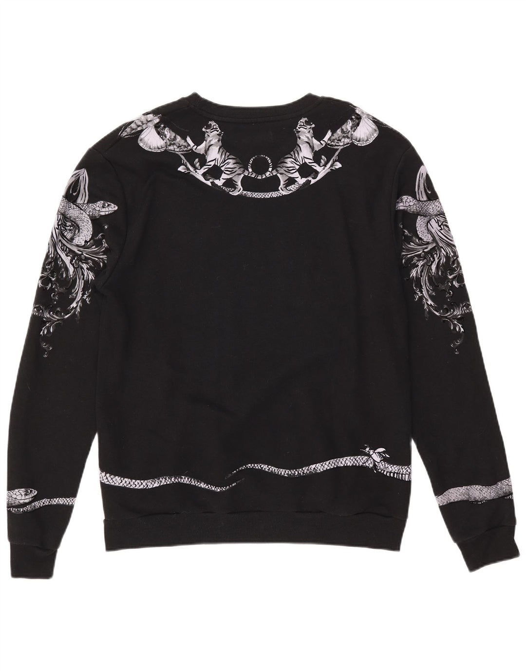 Zara Hombre Sudadera Gráfica Jumper XL Negro Algodón