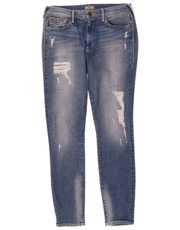 True Religion Vaqueros súper ajustados Halle de talle medio para mujer W30 L30 Algodón azul
