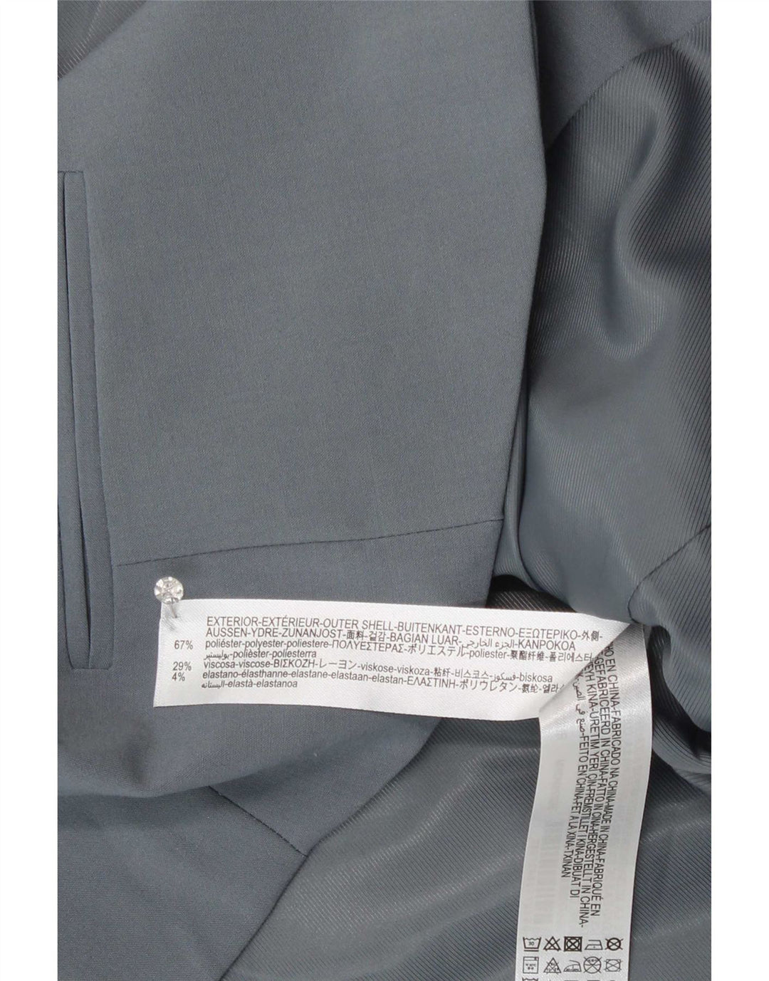 Chaleco Zara Mujer UK 42 Poliéster Gris Medio