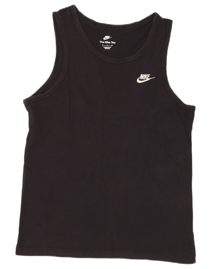Nike - Camiseta sin mangas para hombre, talla pequeña, algodón negro
