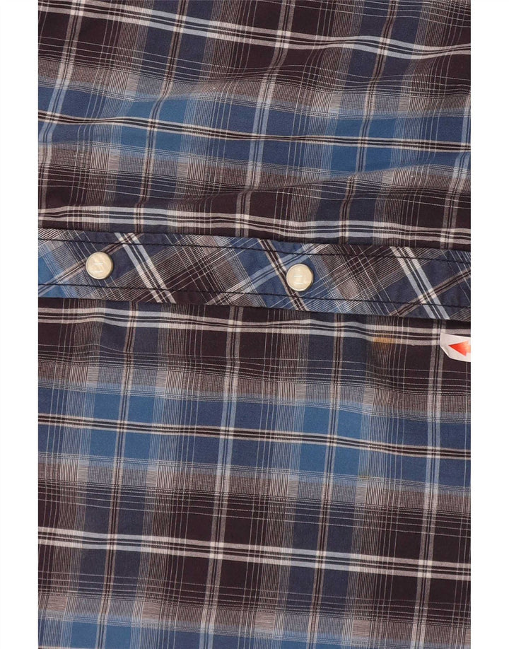 Camisa Lee Slim Fit De Algodón Con Cuadros Azules Grandes