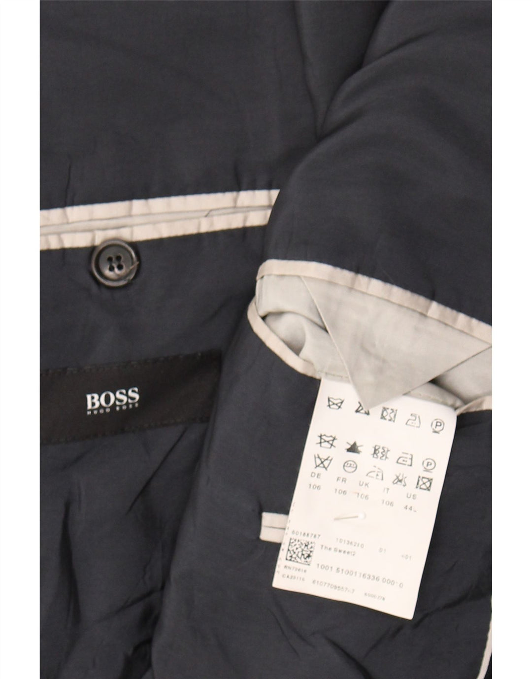 HUGO BOSS Mens 3 Button Blazer Jacket UK 42 XL Black Wool Vintage Hugo Boss and Second-Hand Hugo Boss from Messina Hembry 
