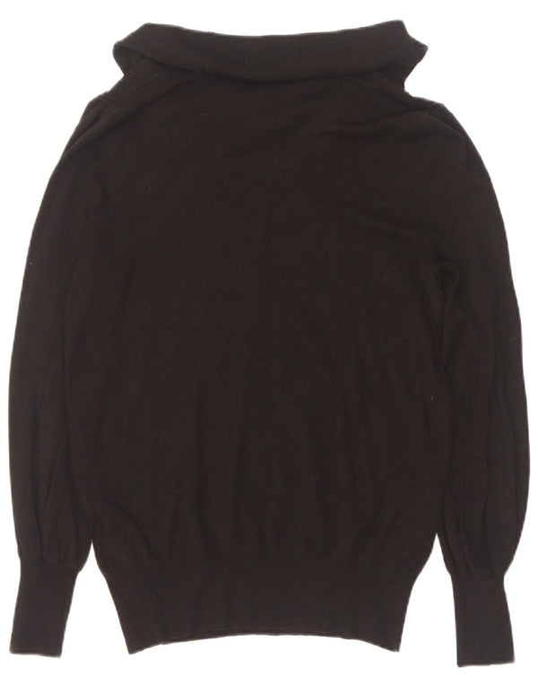 Marks & Spencer suéter con cuello vuelto para mujer, talla M, viscosa negra, Reino Unido 42