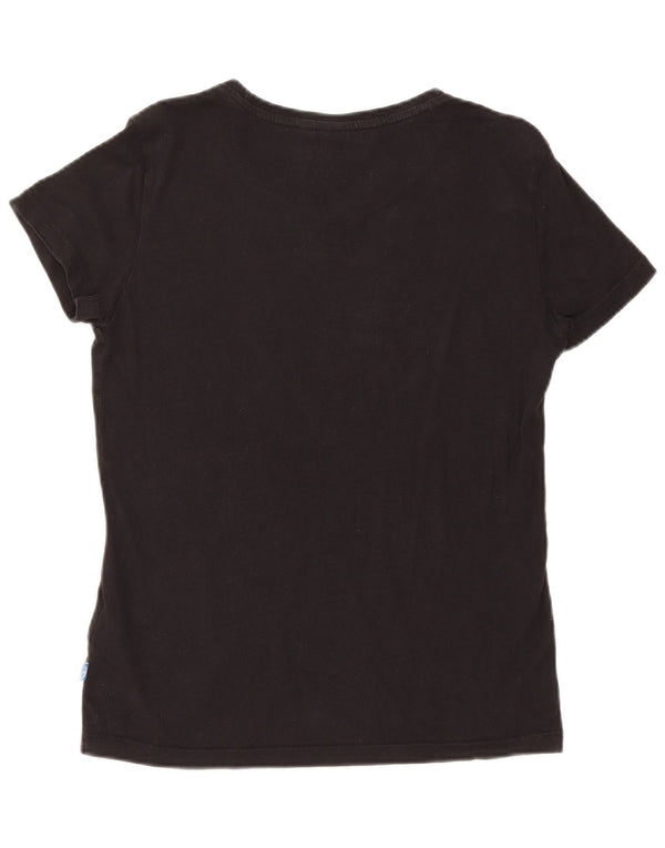 Adidas Camiseta gráfica para mujer Top UK 10 Small Black Cotton