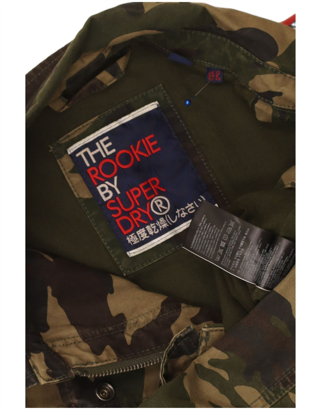 Superdry Chaqueta Militar Gráfica para Mujer Reino Unido 40 Camuflaje Caqui Mediano