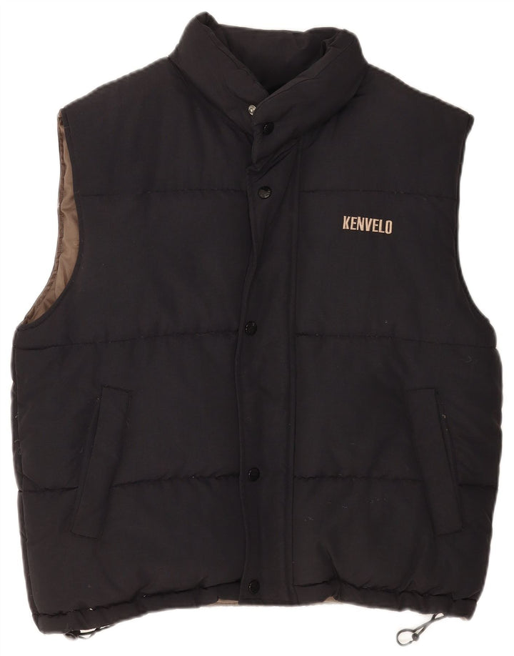 Kenvelo Chaleco acolchado para hombre UK 38 Medium Black Nylon
