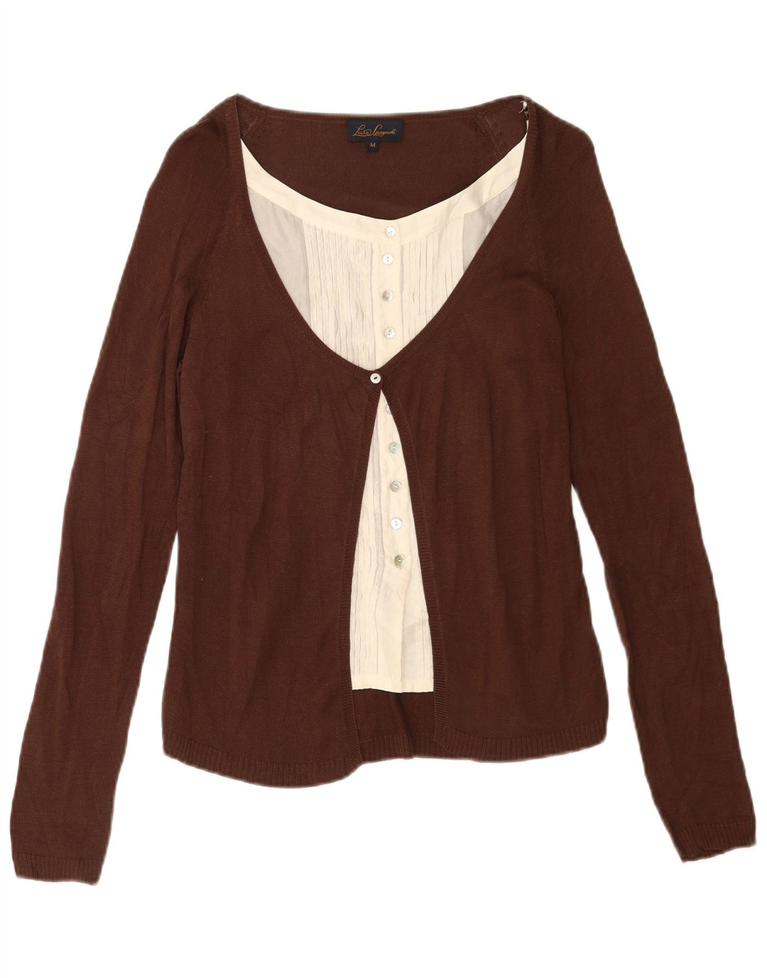 Luisa Spagnoli - Cárdigan para mujer (talla 40), color marrón medio