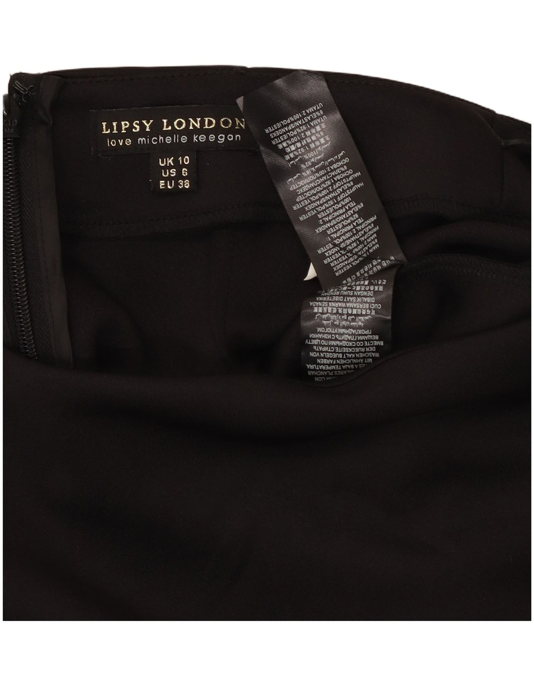Falda de tubo Lipsy para mujer UK 40 Small W27 Poliéster negro