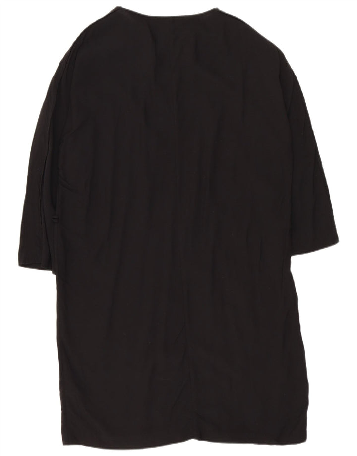 Zara Vestido recto de manga 3/4 para mujer UK 44 Viscosa negra mediana