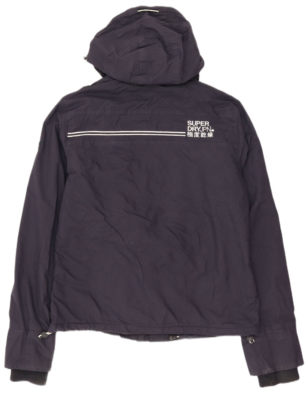 Superdry Chaqueta Cortavientos Con Capucha Para Mujer UK 44 Medium Azul Marino Nylon