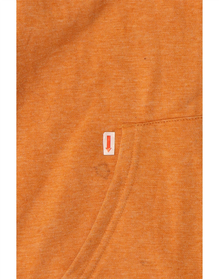 QUIKSILVER Suéter con capucha y cremallera para mujer UK 40 Grande Naranja Colorblock Algodón