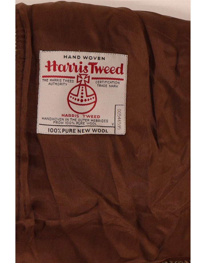 Harris Tweed Chaqueta Blazer para Hombre UK 44 2XL Marrón Herringbone Classic