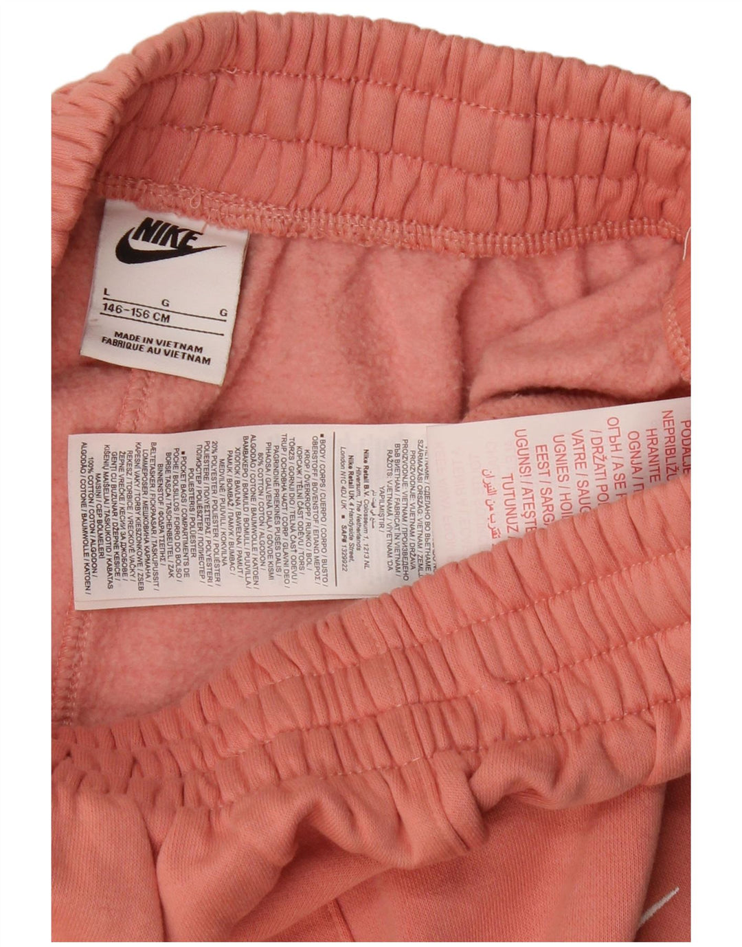 NIKE Pantalones de chándal para niña, Joggers, 12-13 años, Grande, Rosa, algodón