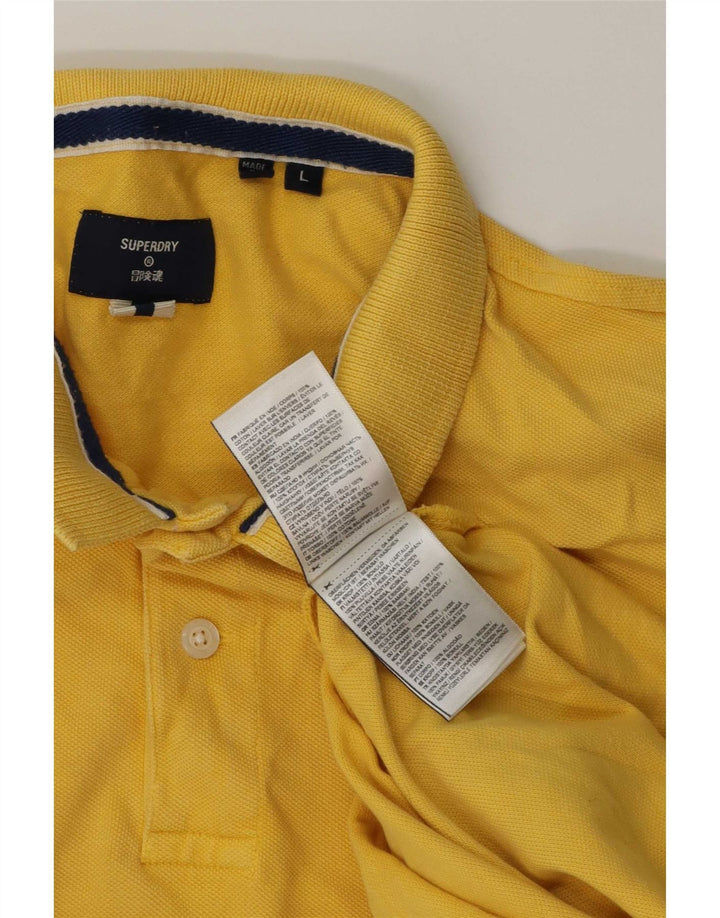 Superdry Polo Para Hombre De Algodón Amarillo Grande