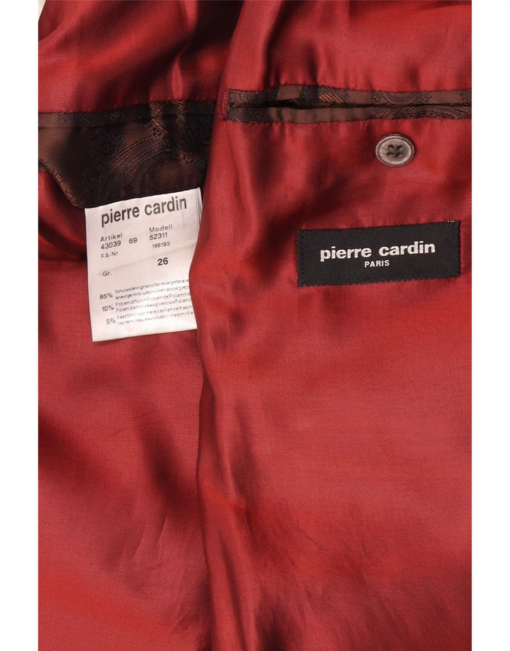 Pierre Cardin Chaqueta tipo blazer de 2 botones para hombre UK 40 Large Brown Check