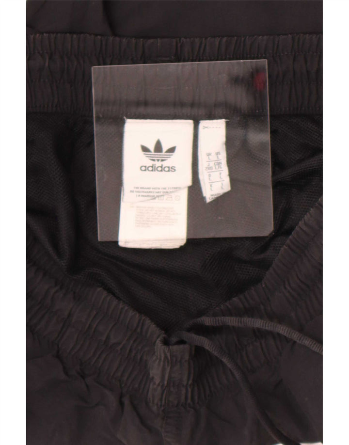 Adidas - Pantalones cortos deportivos para hombre, talla grande, nailon negro