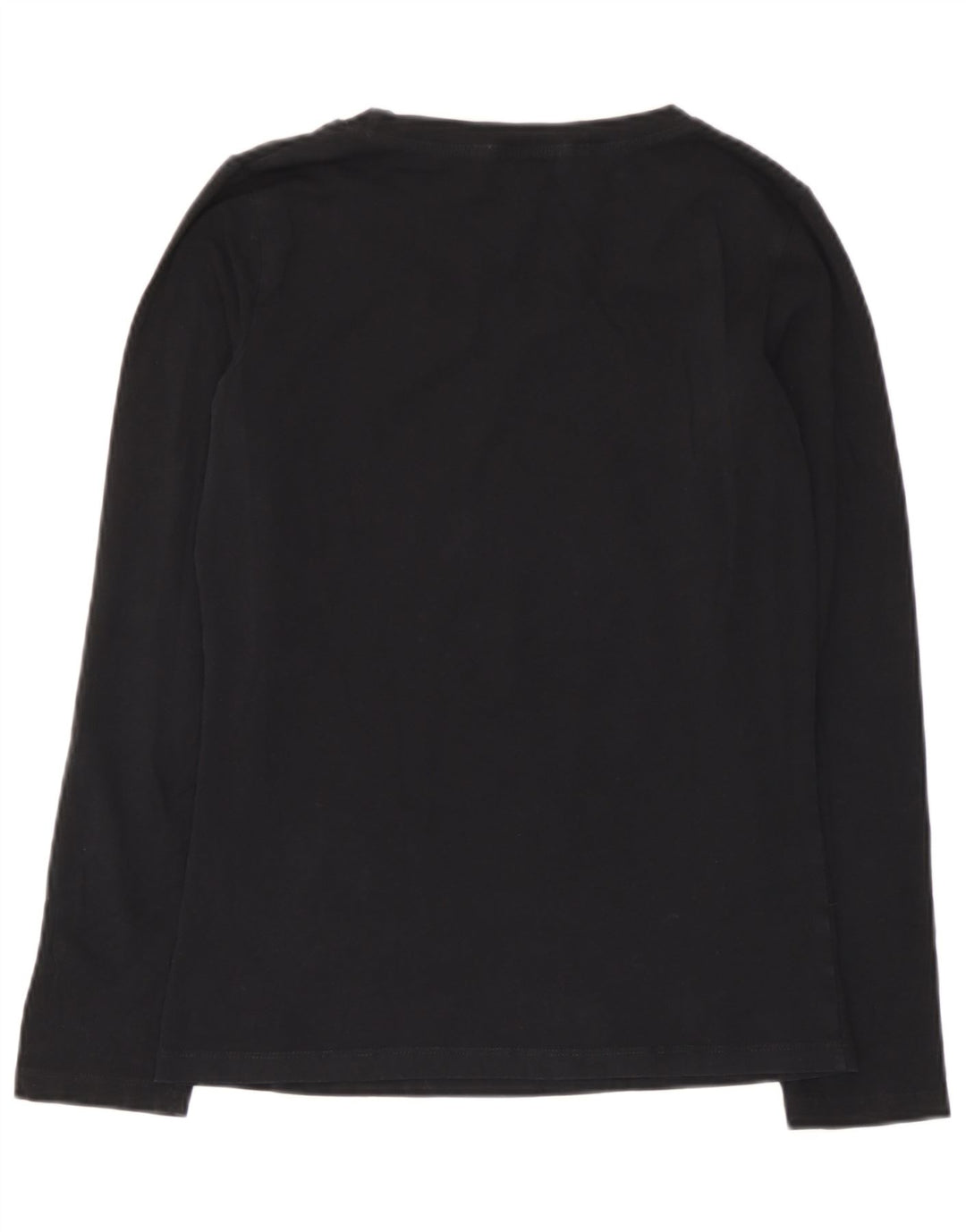 Moschino Mujer Gráfico Top Manga Larga UK 42 Mediano Negro