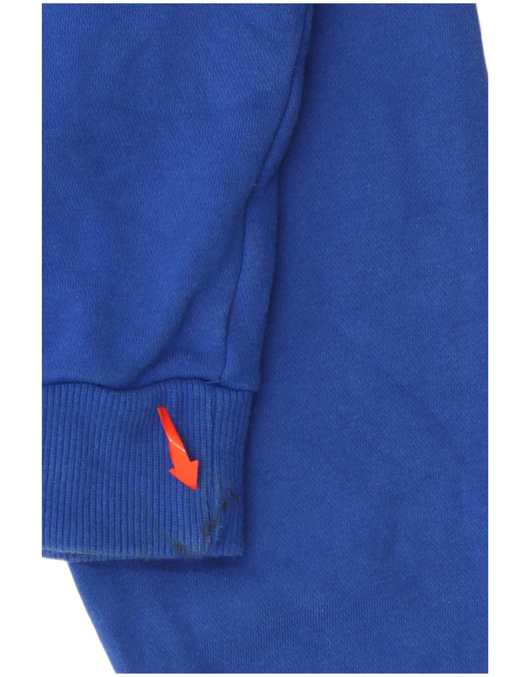 ELLESSE Jersey con capucha y cuello con cremallera y gráfico extragrande para mujer UK 10 Small Blue