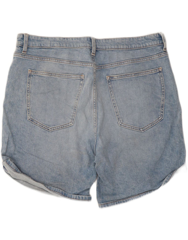 Marks & Spencer Pantalones cortos vaqueros Boyfriend para mujer UK 46 Large W38 Azul