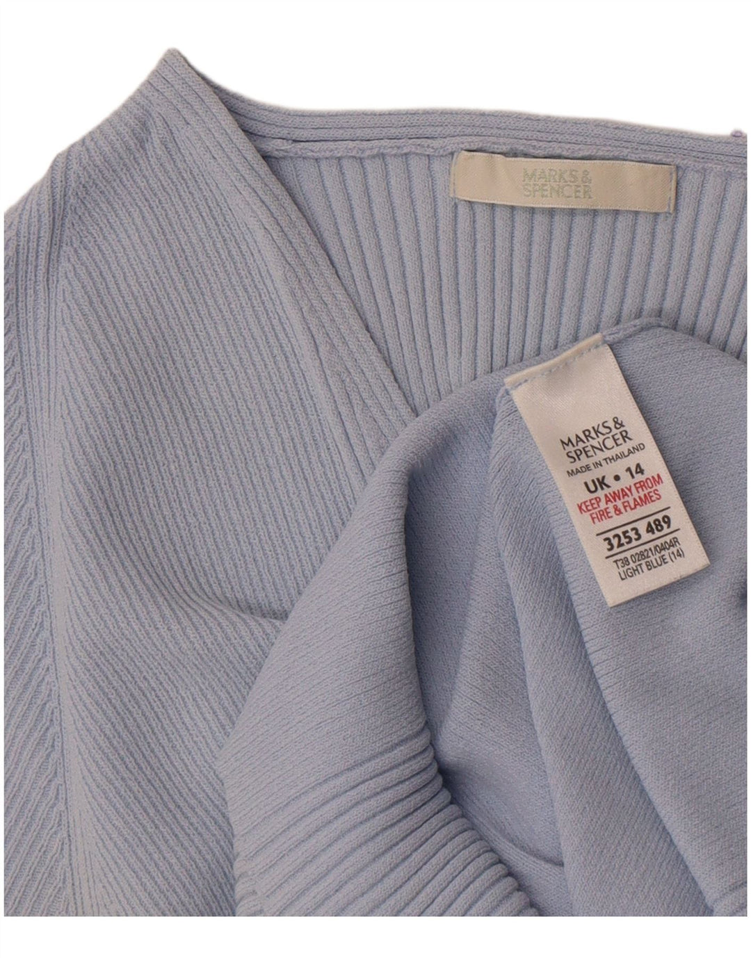 Marks & Spencer Camiseta corta para mujer UK 44 Viscosa azul medio