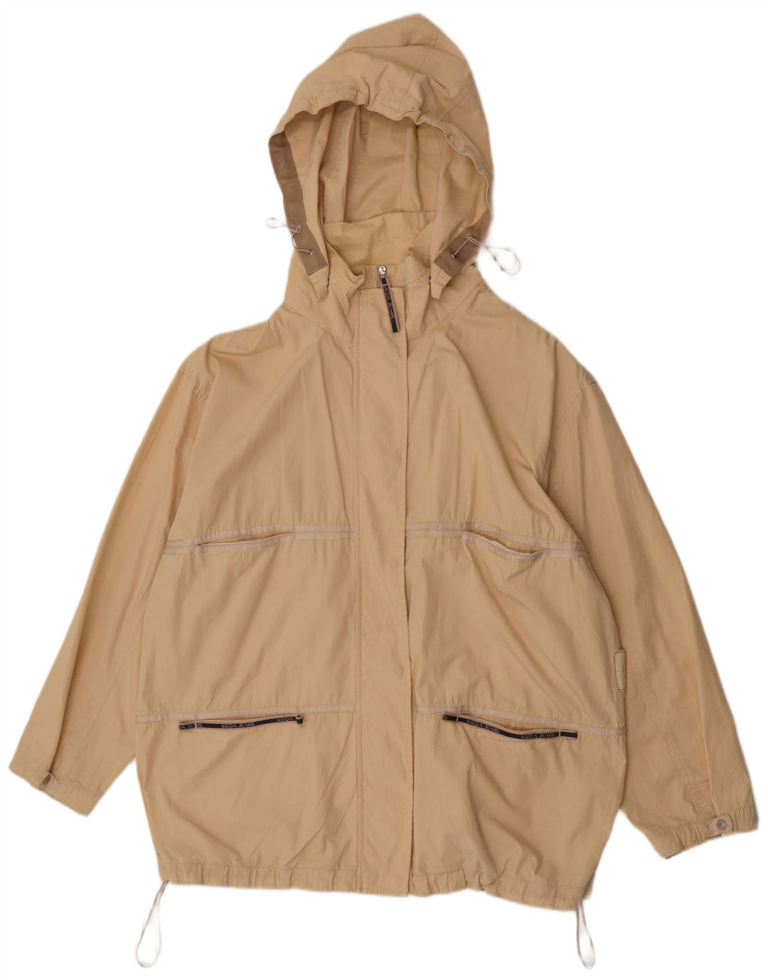 Krizia Jeans Chaqueta utilitaria extragrande para mujer Reino Unido 40 Grande Algodón amarillo