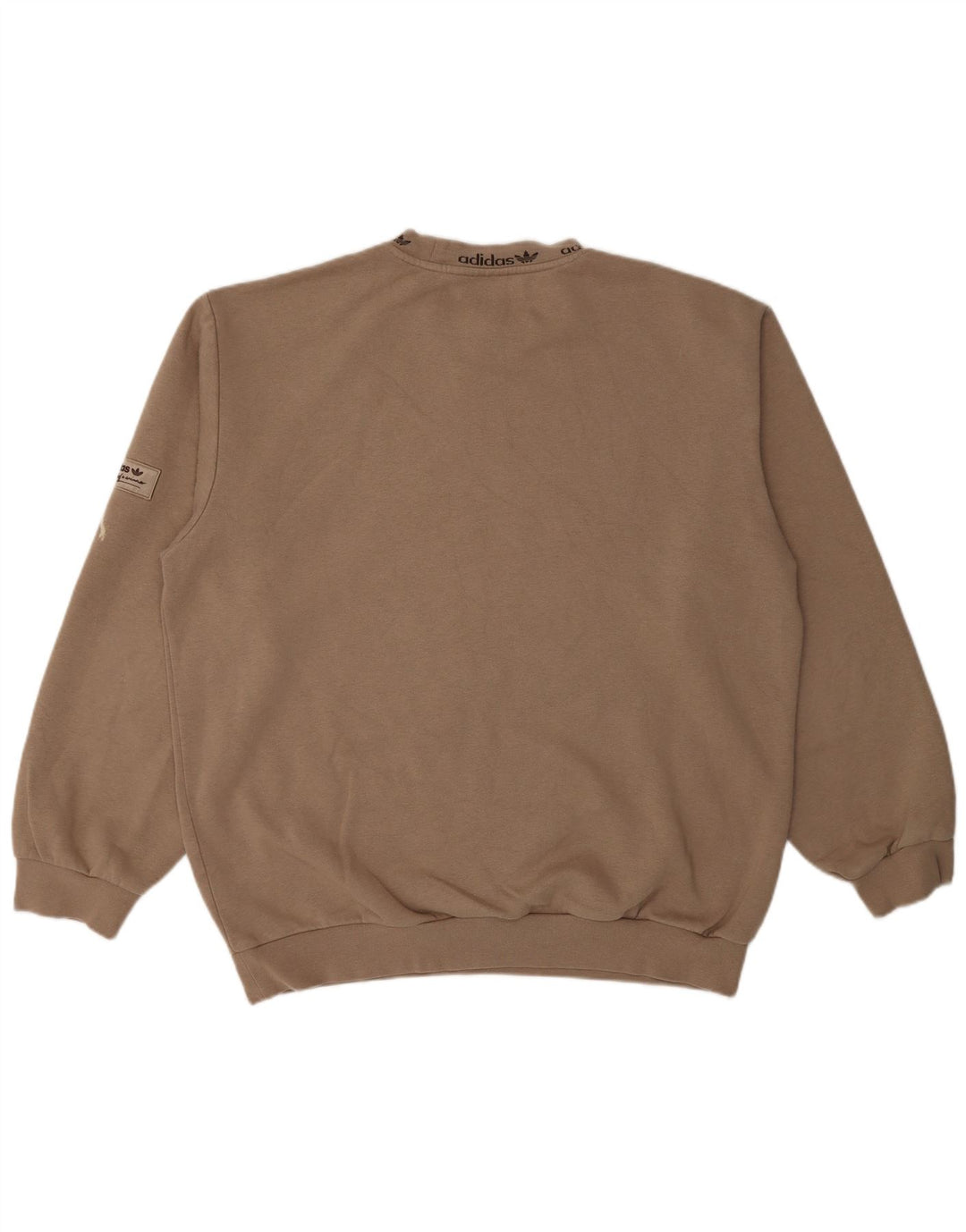Adidas Hombre Sudadera Gráfica Jumper Algodón Beige Medio
