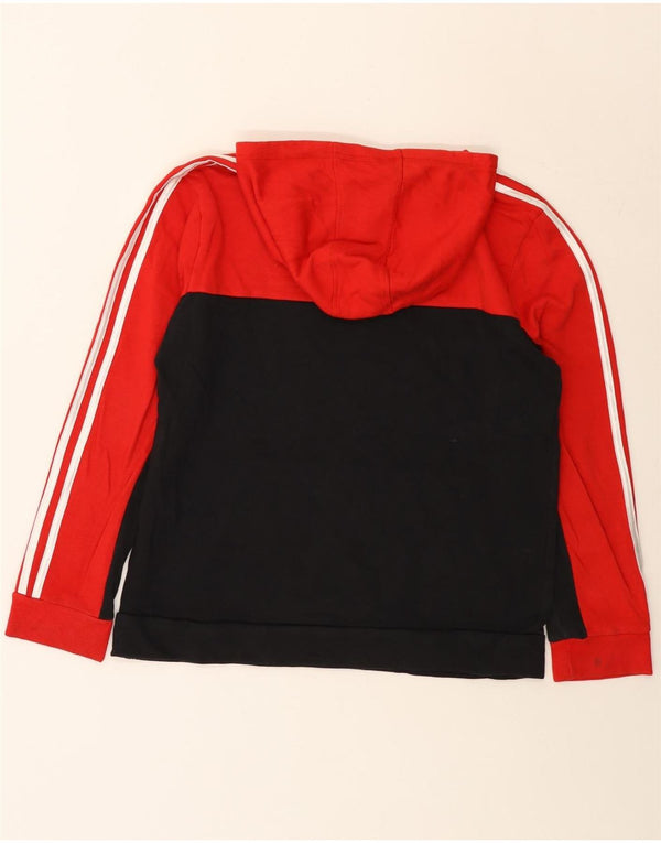 Adidas Sudadera con capucha para niña 13-14 años XL Rojo Colorblock Algodón