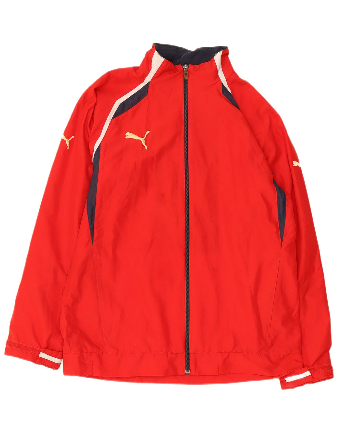 PUMA Chaqueta de chándal para hombre, talla pequeña, color rojo, poliéster