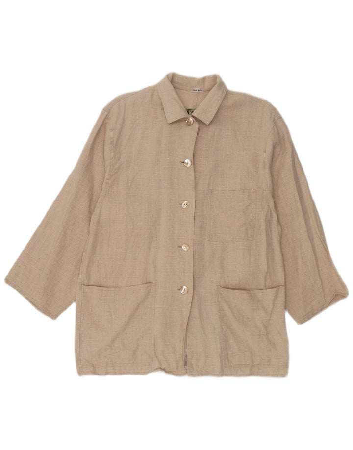 Chaqueta utilitaria extragrande para mujer Penny Black IT 44 Lino beige medio