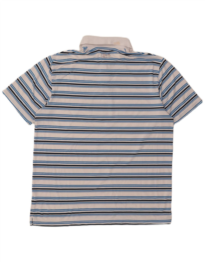 Polo Under Armour Hombre XL Poliéster A Rayas Blanco
