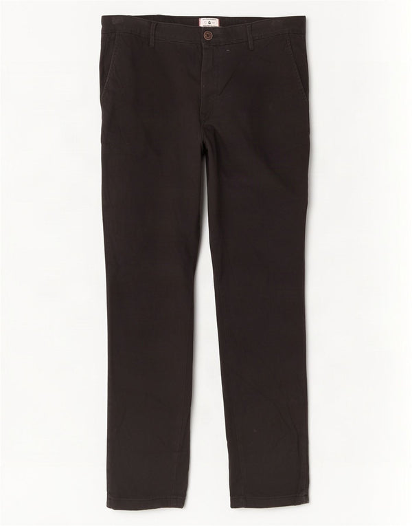 Jack & Jones Mens Slim Chino Pantalones W34 L32 Algodón Negro
