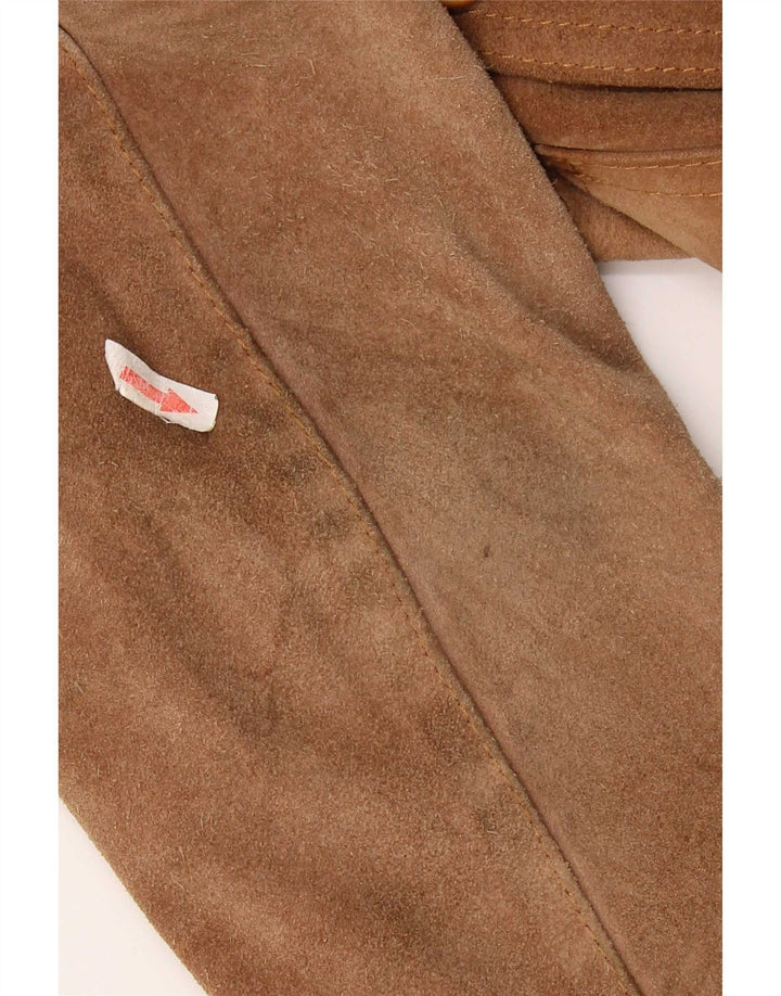 Vintage hombres ante bomber chaqueta IT 52 XL cuero marrón