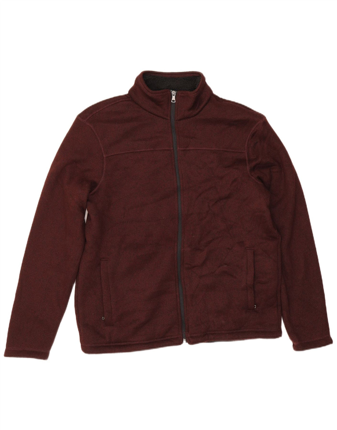 Marks & Spencer Chaqueta tipo chándal Sherpa para hombre Poliéster burdeos medio