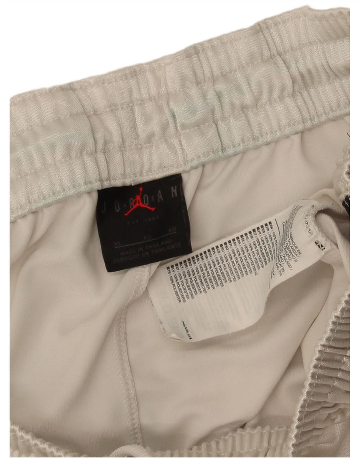 Jordan Shorts deportivos para hombre XL Blanco Colorblock Poliéster