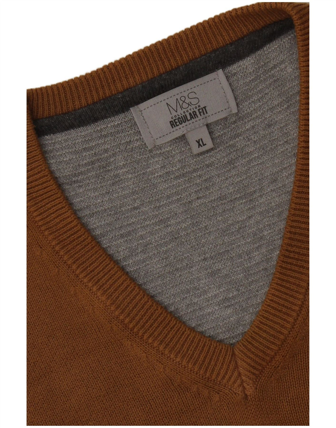 Marks & Spencer Camiseta sin mangas para hombre de ajuste regular XL Marrón