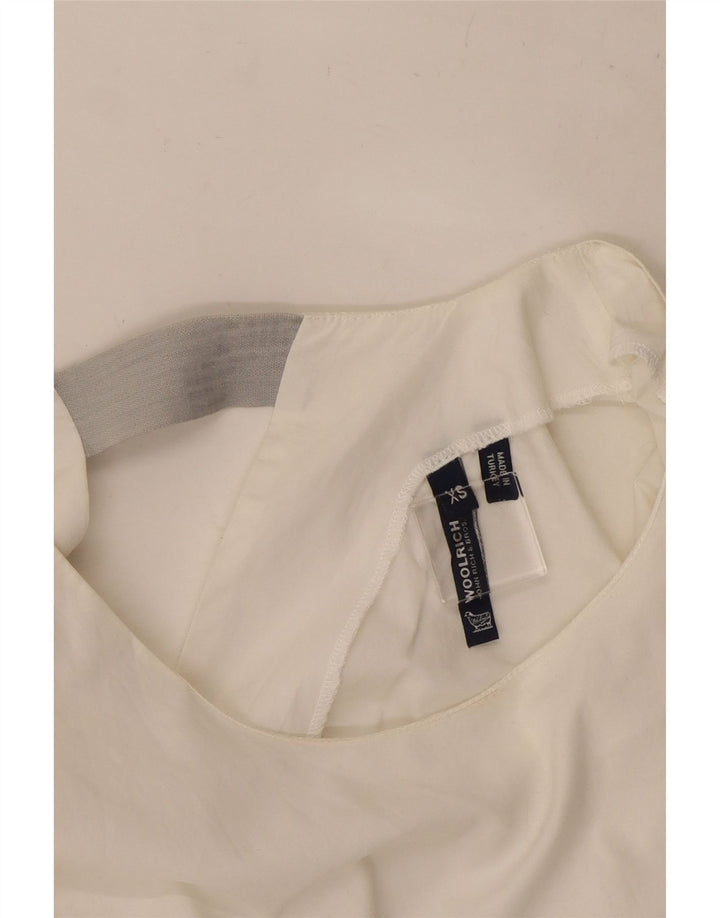 Woolrich Vestido recto extragrande sin mangas para mujer UK 6 XS Blanco