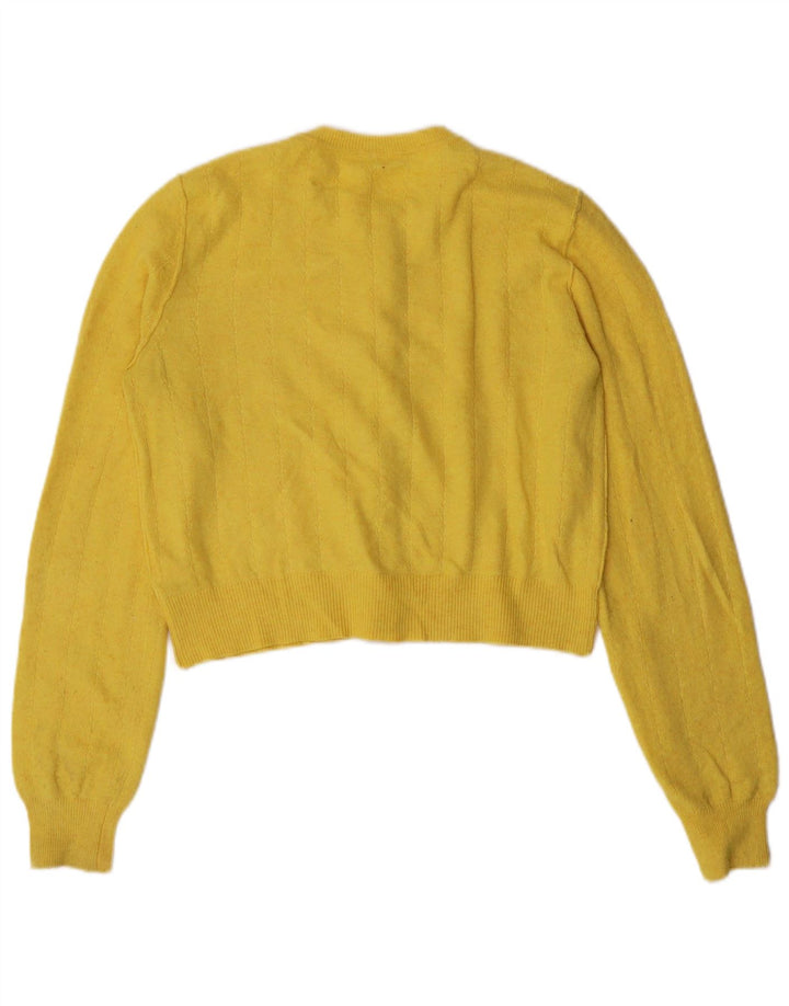 PEPE Jeans - Cárdigan corto para mujer, talla 40, poliéster amarillo pequeño