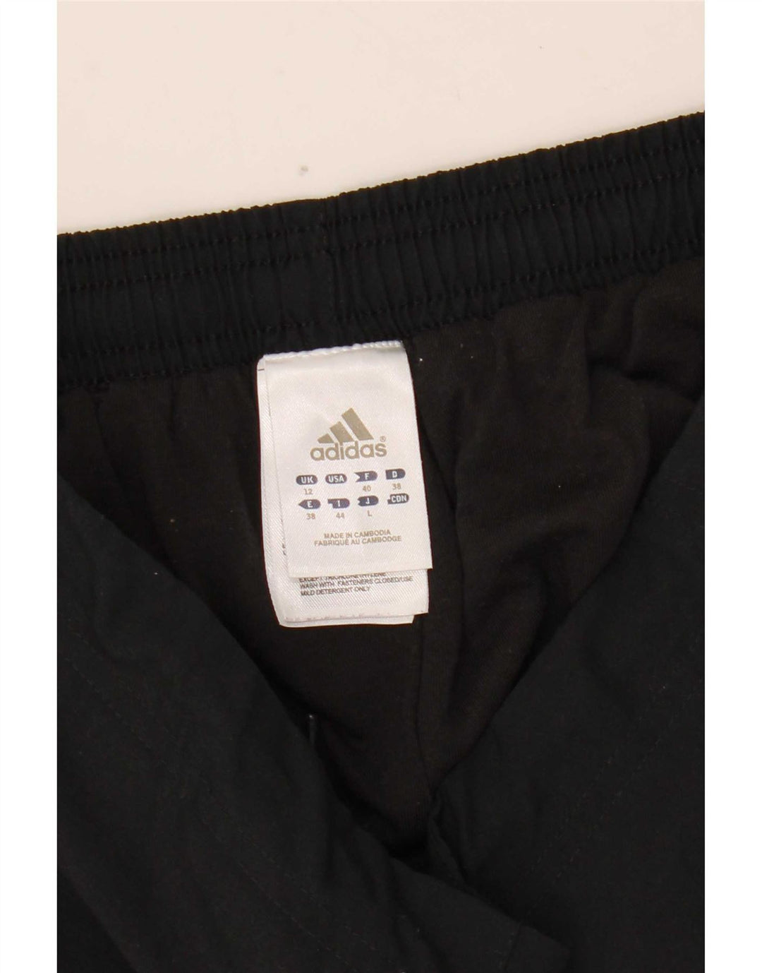 Adidas Pantalones de chándal para mujer Joggers UK 12 Medium Negro Poliéster