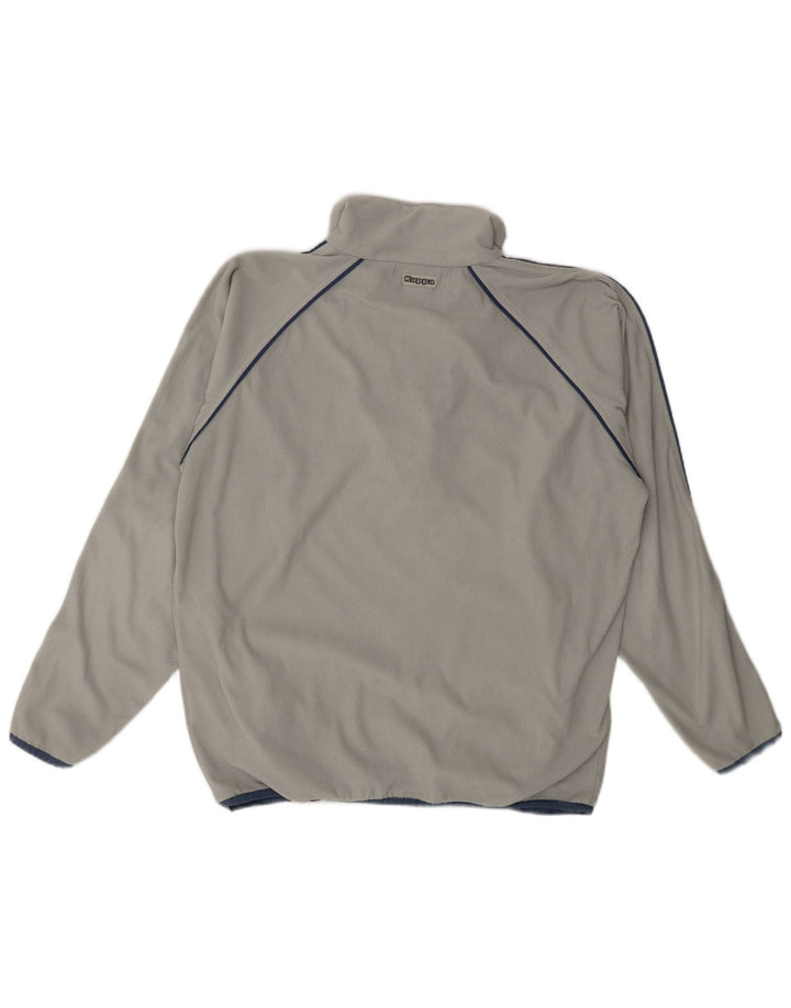 Kappa Hombre Zip Neck Fleece Jumper Large Gris Poliéster