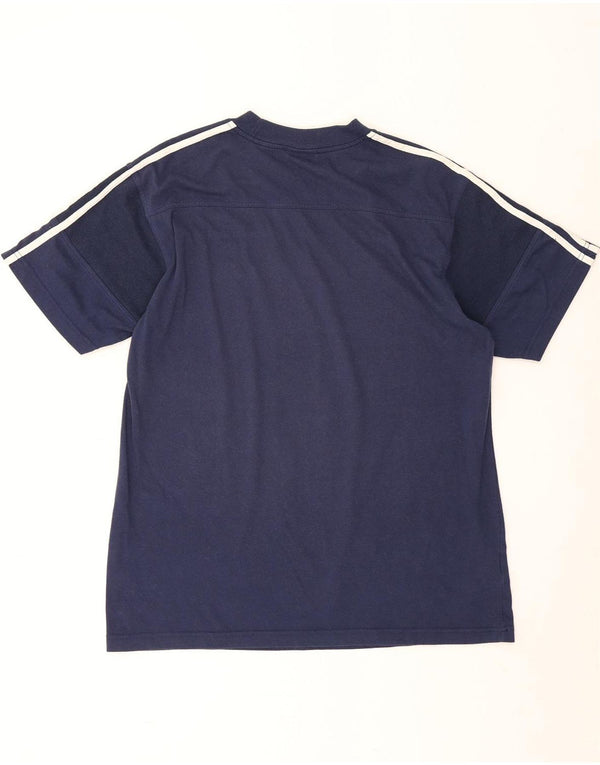 Adidas - Camiseta para hombre, talla grande, color azul marino, algodón