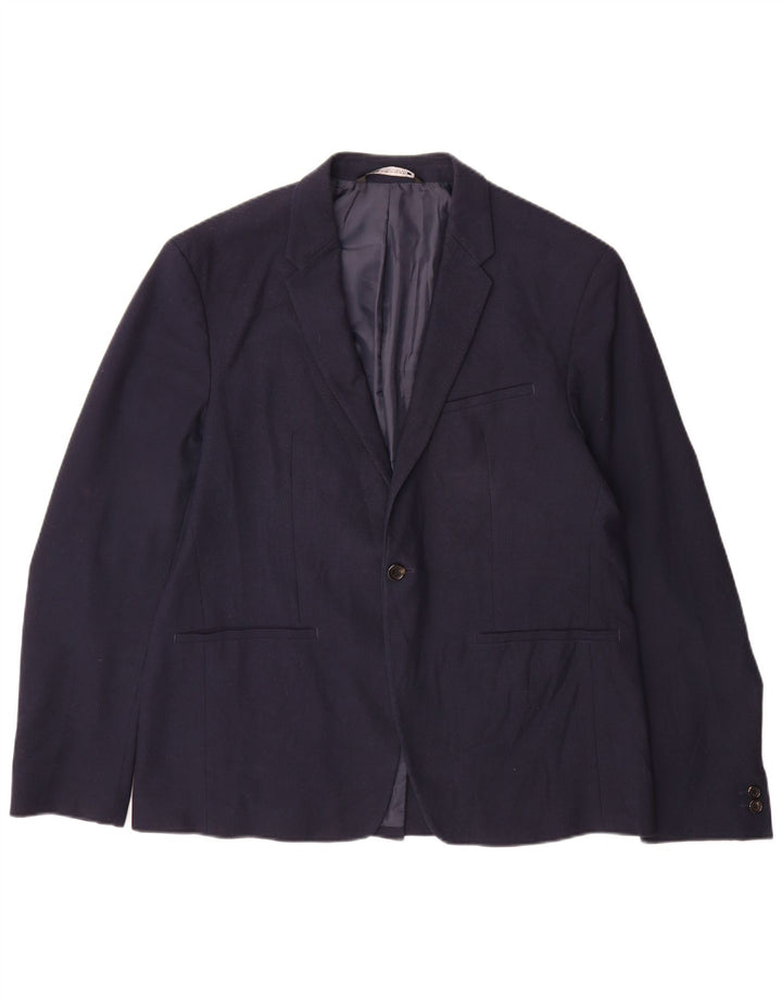 Zara Chaqueta Blazer De 1 Botón Para Hombre EU 54 XL Azul Marino