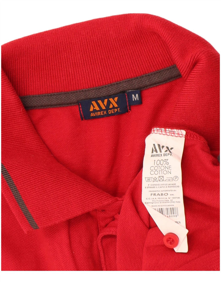 Polo Avirex Hombre Algodón Rojo Medio