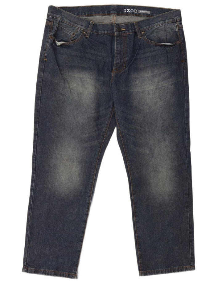 IZOD Vaqueros rectos ajustados para hombre W40 L30 Algodón azul