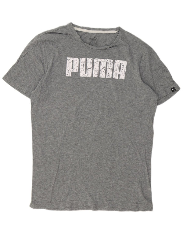 PUMA Mens Graphic T-Shirt Top Medium Grey