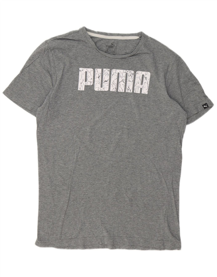 PUMA Camiseta gráfica para hombre Top gris medio