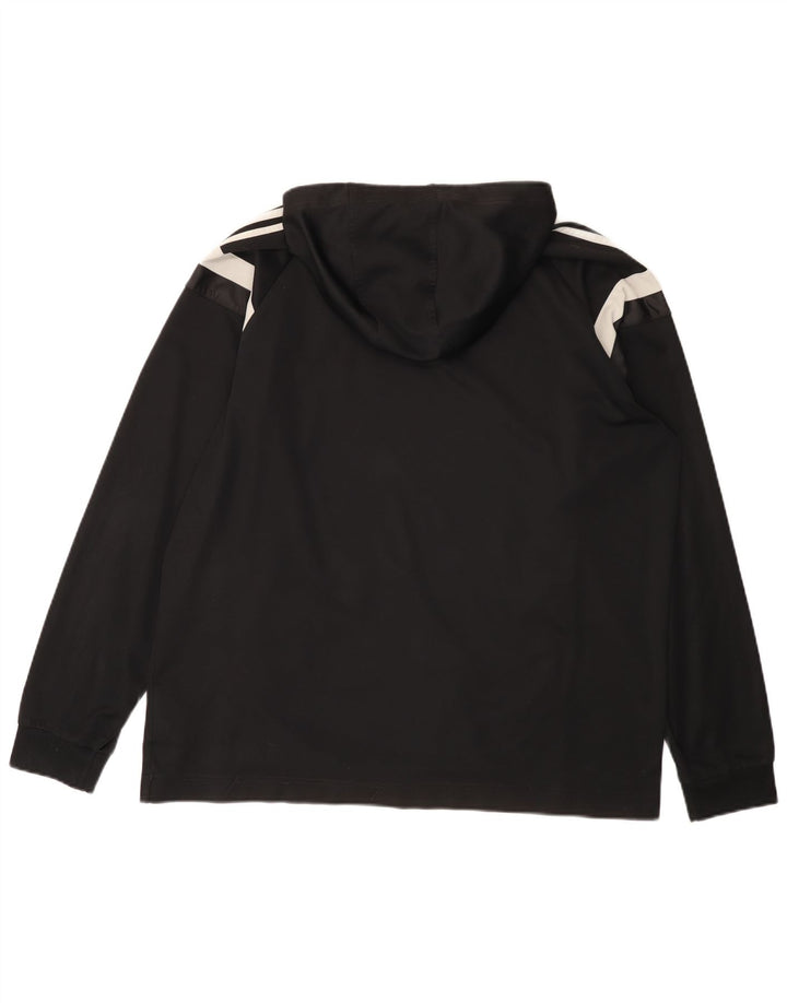 Adidas Hombre Sudadera con capucha Jumper XL Negro Colorblock Poliéster