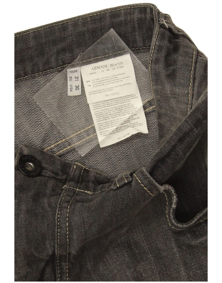 Armani Mens Slim Jeans W31 L30 Algodón Gris