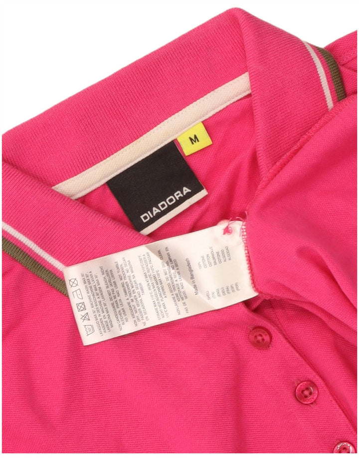 Diadora Polo para mujer UK 42 Algodón rosa medio