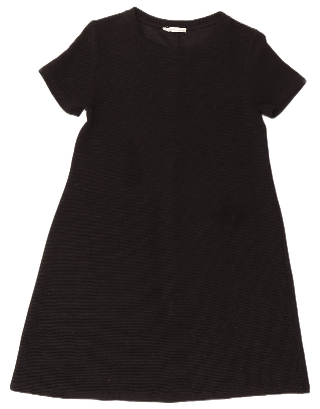 ZARA Mujer Vestido Acampanado UK 42 Mediano Negro